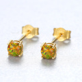 Cute Fashion 925 Sterling Silver Opal Stud Earrings